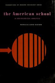 Cover of: The American school: a sociological analysis.