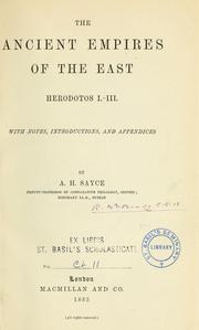 Cover of: The ancient empires of the east by Herodotus