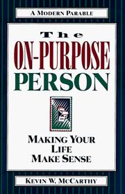 Cover of: The on-purpose person by Kevin W. McCarthy