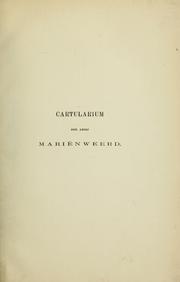 Cover of: Cartularium der abdij Mariënweerd by Mariënweerd, Gelderland (Abbey)