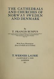 Cover of: The cathedrals and churches of Norway, Sweden and Denmark