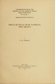 Cover of: Circular kivas near Hawikuh, New Mexico
