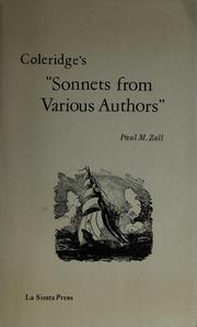 Cover of: Coleridge's Sonnets from various authors: bound with W.L. Bowles' "Sonnets"