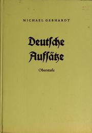 Cover of: Deutsche Aufsätze by Michael Gebhardt