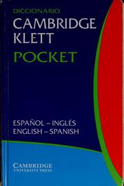 Cover of: Diccionnario Cambridge Klett pocket by 