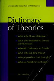 Cover of: Dictionary of theories