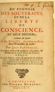 Cover of: Du pouvoir des souverains, et de la liberté de conscience: en deux discours