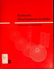 Cover of: Economic developments in India by 