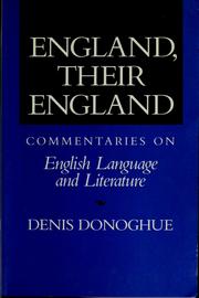 Cover of: England, their England: commentaries on English language and literature