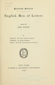 Cover of: English men of letters by John Morley, 1st Viscount Morley of Blackburn