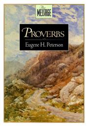 Cover of: The message: Proverbs