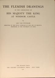 Cover of: The Flemish drawings in the collection of His Majesty the King at Windsor Castle by Puyvelde, Leo van