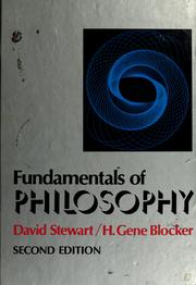 Cover of: Fundamentals of philosophy by Stewart, David