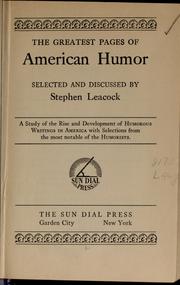 Cover of: The greatest pages of American humor