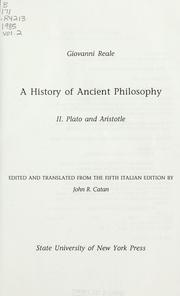Cover of: A history of ancient philosophy