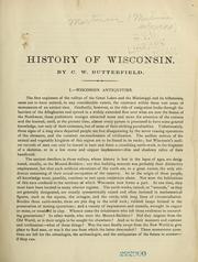 Cover of: [History of Grant County, Wisconsin, preceded by a history of Wisconsin by Consul Willshire Butterfield