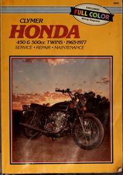 Cover of: Honda, 450 & 500cc twins, 1965-1977 by Mike Bishop