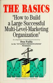 Cover of: How to build a large successful multi-level marketing organization by Don Failla