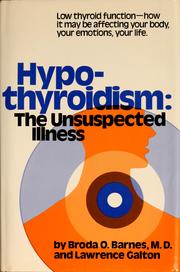 Cover of: Hypothyroidism by Broda O. Barnes
