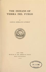 Cover of: The Indians of Tierra del Fuego