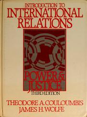 Cover of: Introduction to international relations by Theodore A. Couloumbis