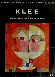 Cover of: Klee: a study of his life and work.