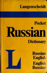 Cover of: Langenscheidt's pocket Russian dictionary by E. Wedel
