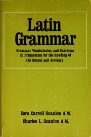 Latin grammar by Cora Carroll Scanlon