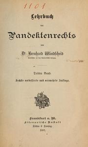 Cover of: Lehrbuch des Pandektenrechts