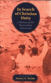 Cover of: In Search of Christian Unity by Henry E. Webb, Henry E. Webb