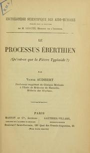 Cover of: Le processus éberthien by Victor Audibert