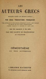 Cover of: Les trois Olynthiennes