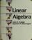 Cover of: Linear algebra