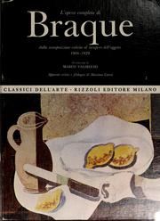 Cover of: L'opera completa di Braque: dalla scomposizione cubista al recupero dell'oggetto : 1908-1929