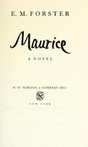Cover of: Maurice: A Novel