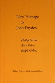 Cover of: New homage to John Dryden: papers read at a Clark Library conference, February 13-14, 1981