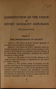 Cover of: The new Soviet constitution