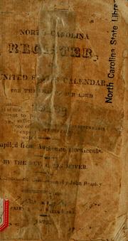 Cover of: North-Carolina register and United States calendar, for the year of our Lord 1823