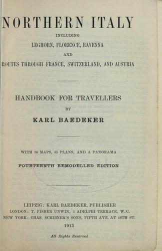 Northern Italy by Karl Baedeker (Firm)