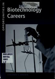 Cover of: Opportunities in biotechnology careers