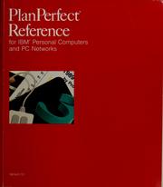 Cover of: PlanPerfect reference for IBM personal computers and PC networks. by WordPerfect Corporation