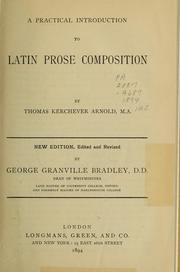 Cover of: A practical introduction to Latin prose composition
