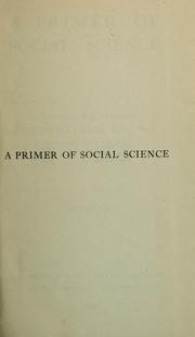 A primer of social science by Parkinson, Henry