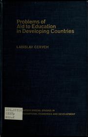 Cover of: Problems of aid to education in developing countries.