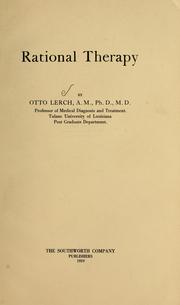 Cover of: Rational therapy | Otto Lerch