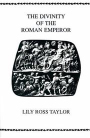 Cover of: The Divinity Of the Roman Emperor (Philological Monographs) by Lily Ross Taylor