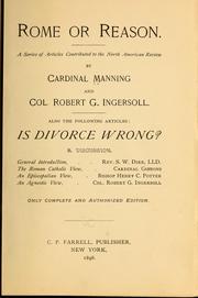 Cover of: Rome or reason. by Henry Edward Manning