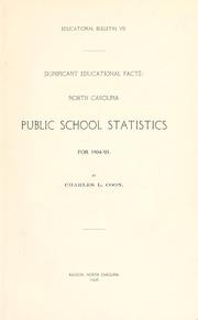 Cover of: Significant educational facts by Charles L. Coon