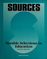 Cover of: Sources by Frederick Marshall Schultz