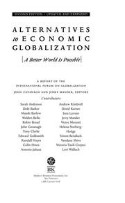 Cover of: Alternatives to Economic Globalization by John Cavanagh